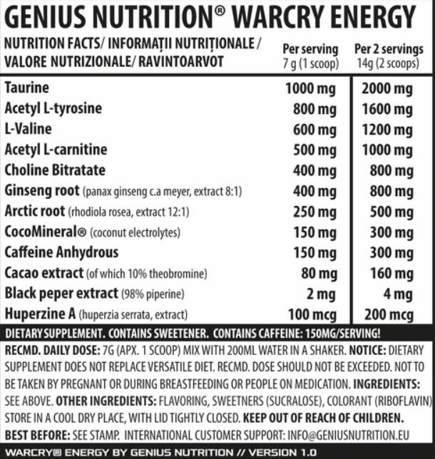 WarCry Energy - 300 grama