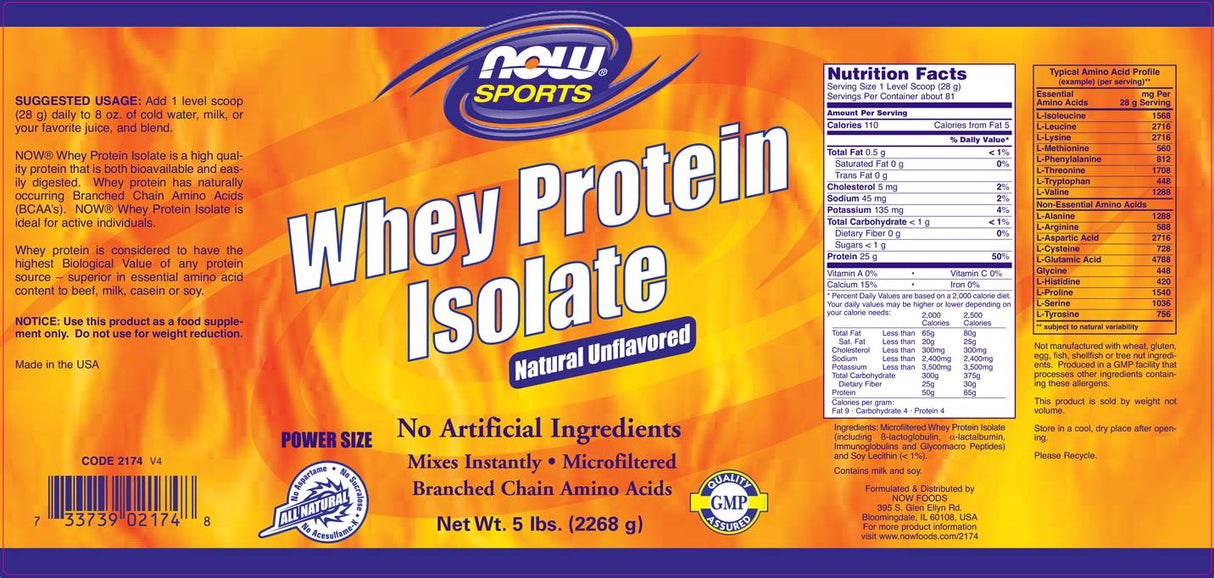 Izolat proteina sirutke /bez okusa/ - 2268 grama