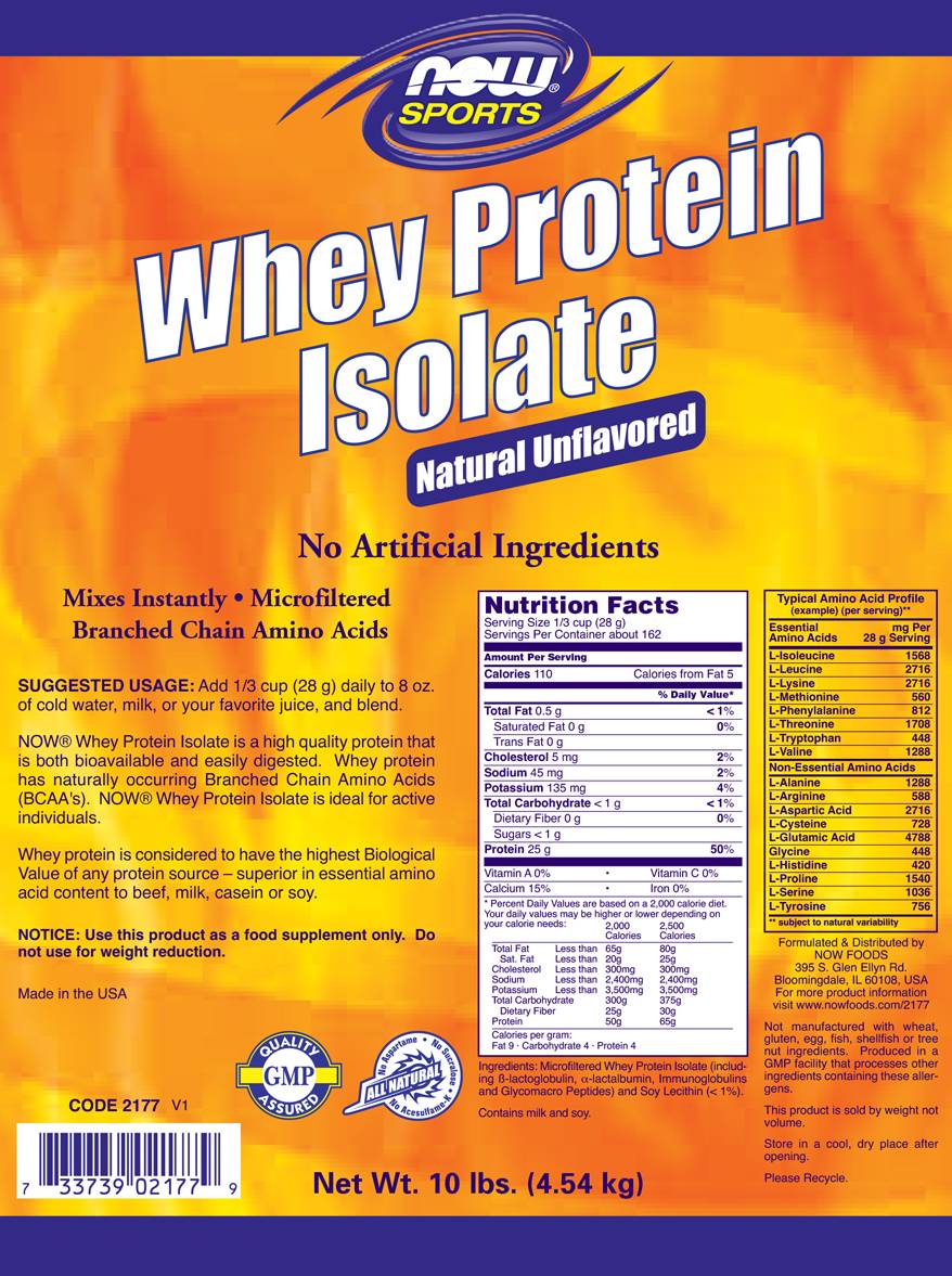 Izolat proteina sirutke /bez okusa/ - 4536 grama