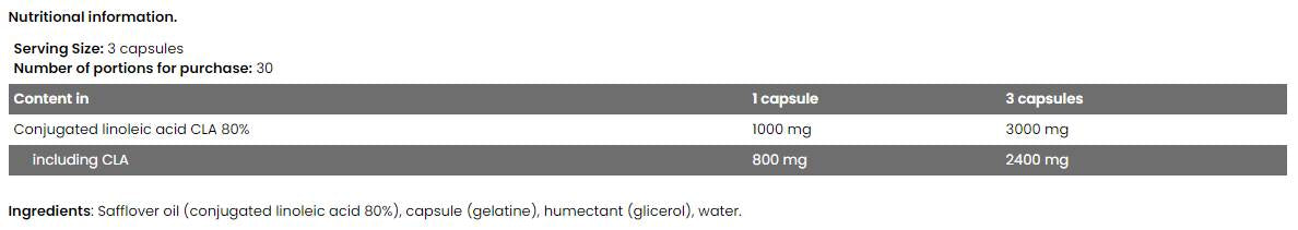 Levrone CLA 3000 - 90 gel kapsula