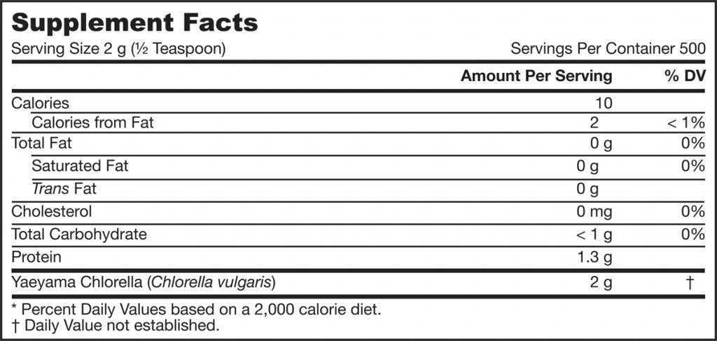 Yaeyama Chlorella u prahu 1000 grama