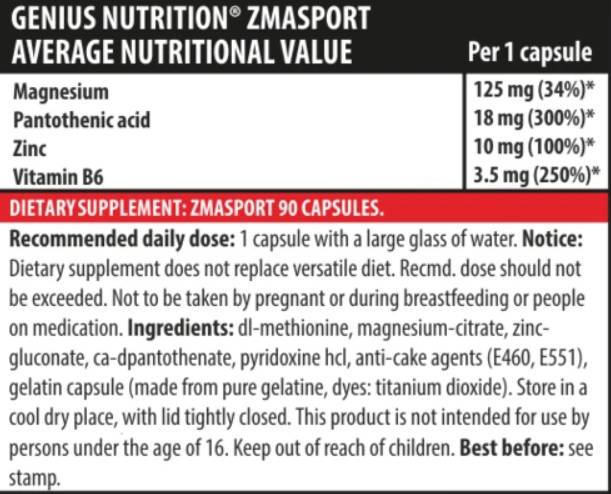 ZMA Sport - 90 kapsula