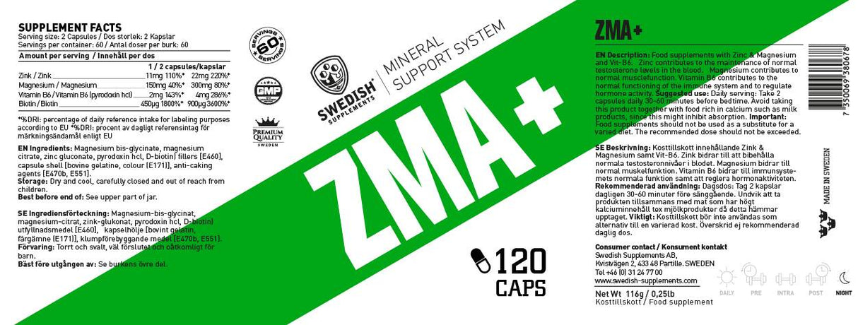 ZMA+ - 120 kapsula