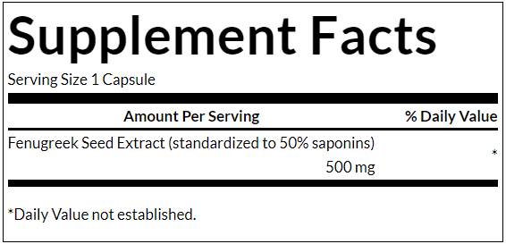Fenugreek ekstrakt 500 mg - 90 kapsula