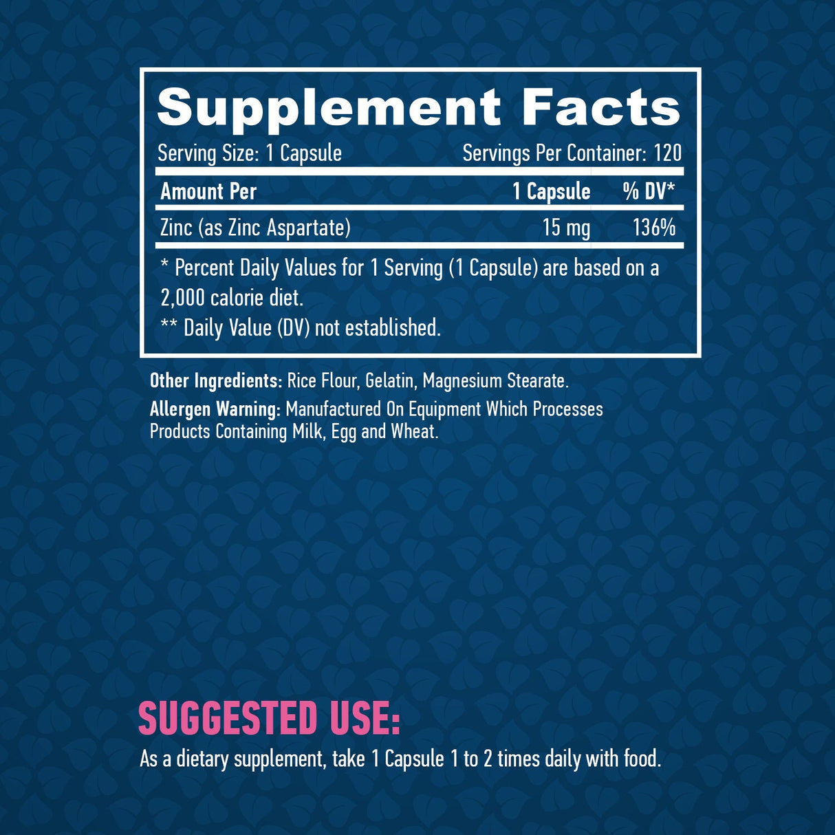 Cink 15 mg./120 kaps.