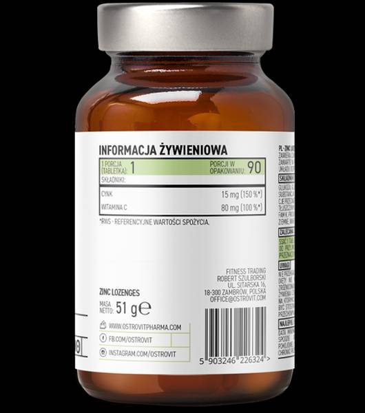Cink glukonat pastile + vitamin C 90 sublingvalnih tableta