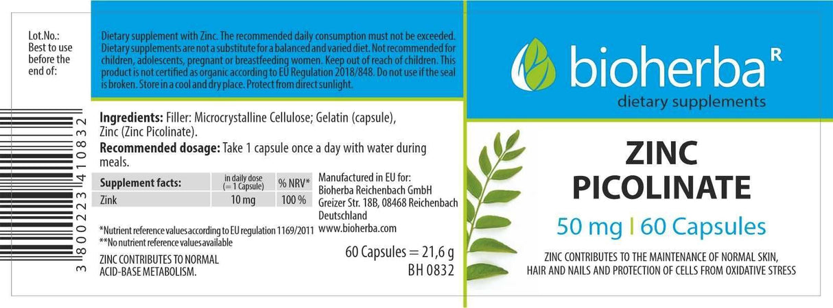 Cink pikolinat 50 mg 60 kapsula