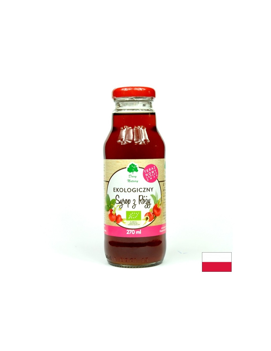 Organski sirup od šipka za piće i deserte - Zdravlje srca i imuniteta, antioksidans, 270 ml