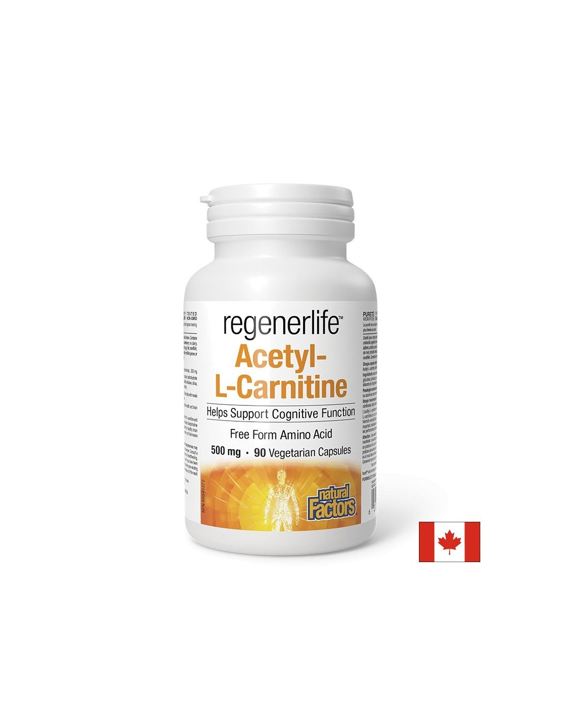 Acetil-l-karnitin regenerlife ™-energija, koncentracija i metabolička potpora, 90 kapsula