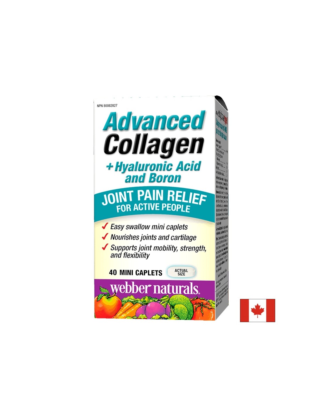 Napredni kolagen + hijaluronska kiselina i bor/ Kolagen + hijaluronska kiselina i bor x 40 mini kapsula <tc>Webber Naturals</tc>