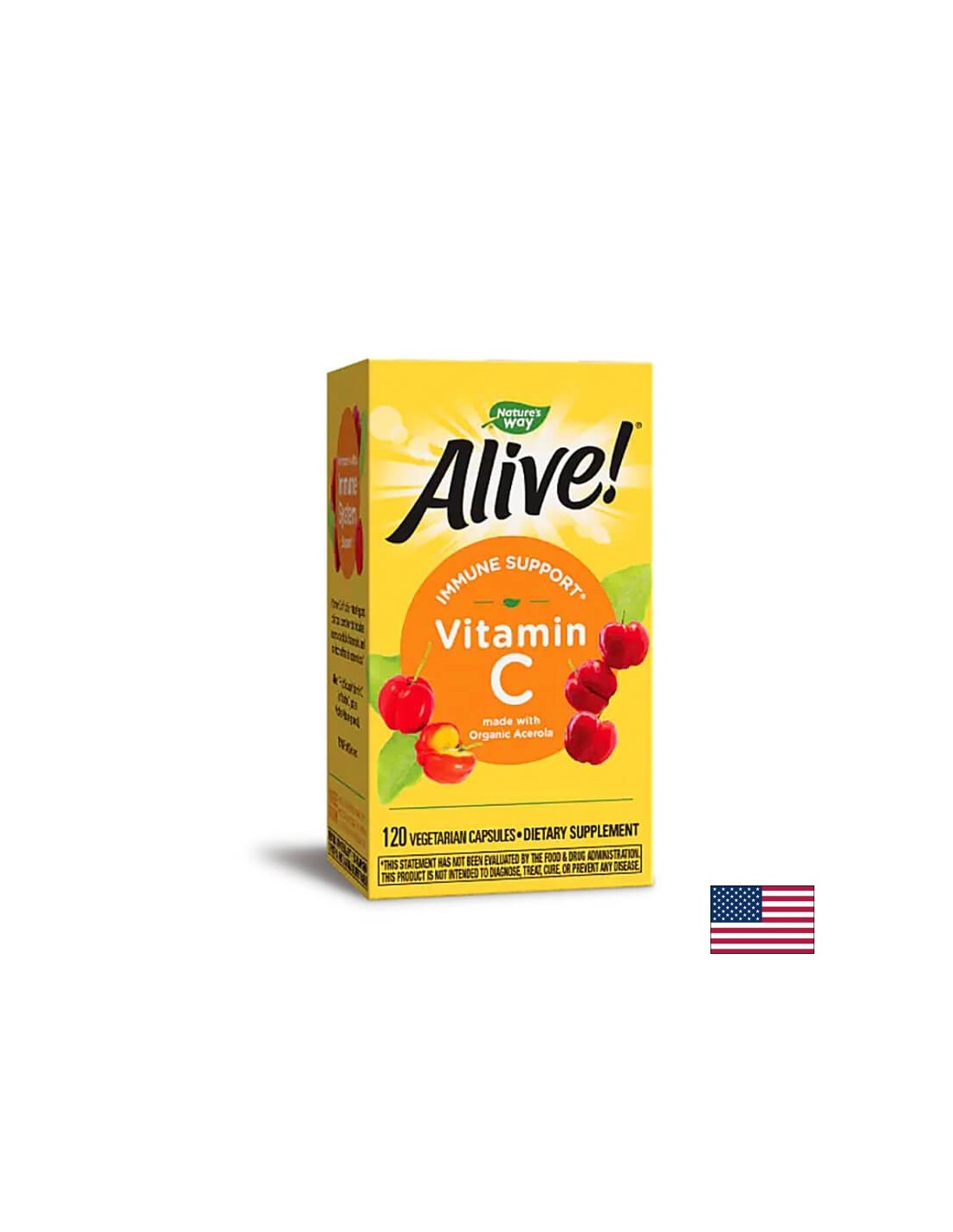 <tc>Alive</tc>! vitamin C / <tc>Alive</tc>! Vitamin C (iz organske acerole), 120 kapsula Nature's Way