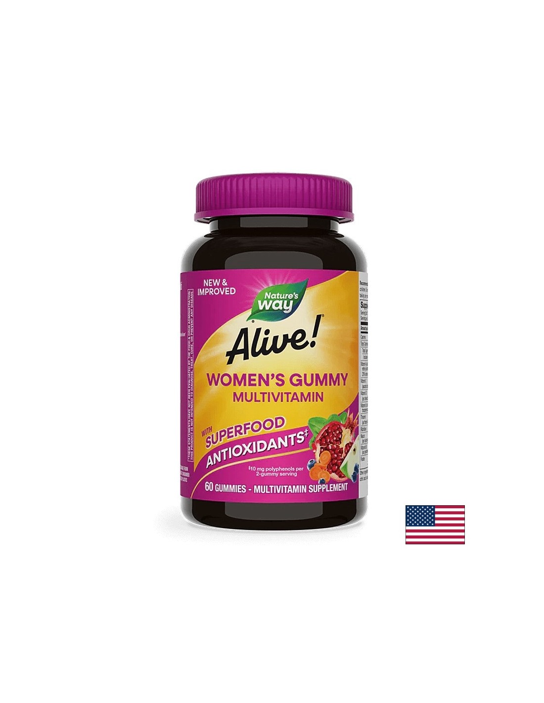 <tc>Alive</tc>! Gumasti multivitamin za žene / <tc>Alive</tc>! Nature's Way ženski multivitamin, 60 mekih kapsula