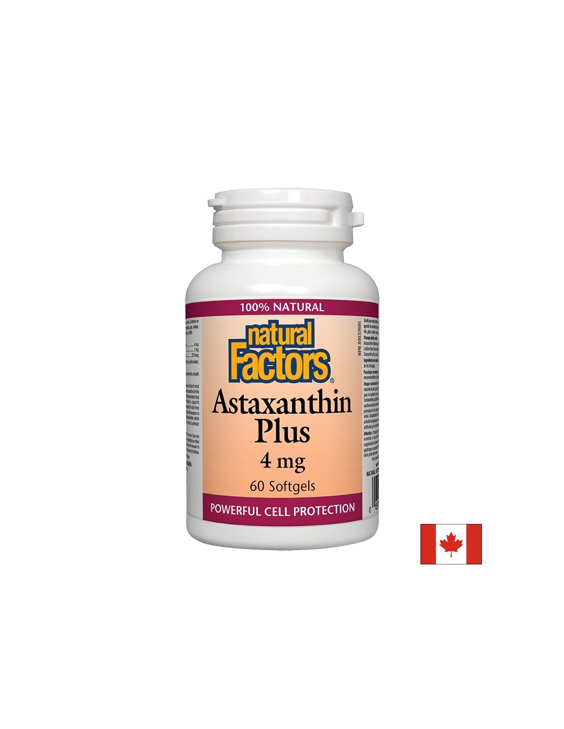 Astaxanthin Plus/ Astaksantin + lutein i zeaksantin 4 mg x 60 mekih kapsula <tc>Natural Factors</tc>