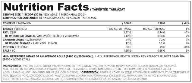Baza sirutke | Koncentrat proteina sirutke + mliječni protein - 450 grama