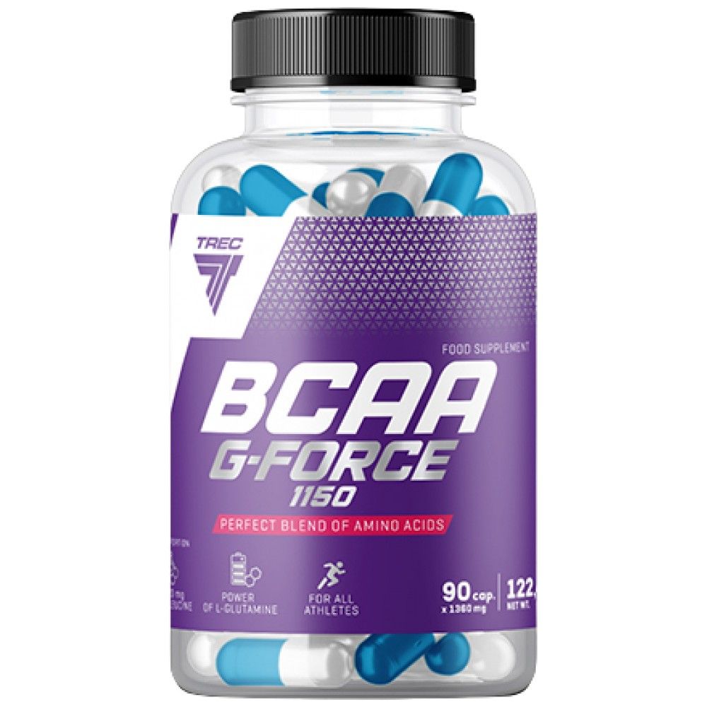 BCAA G-FORCE 1150 | BCAA + kape od glutamina - 90 kapsula