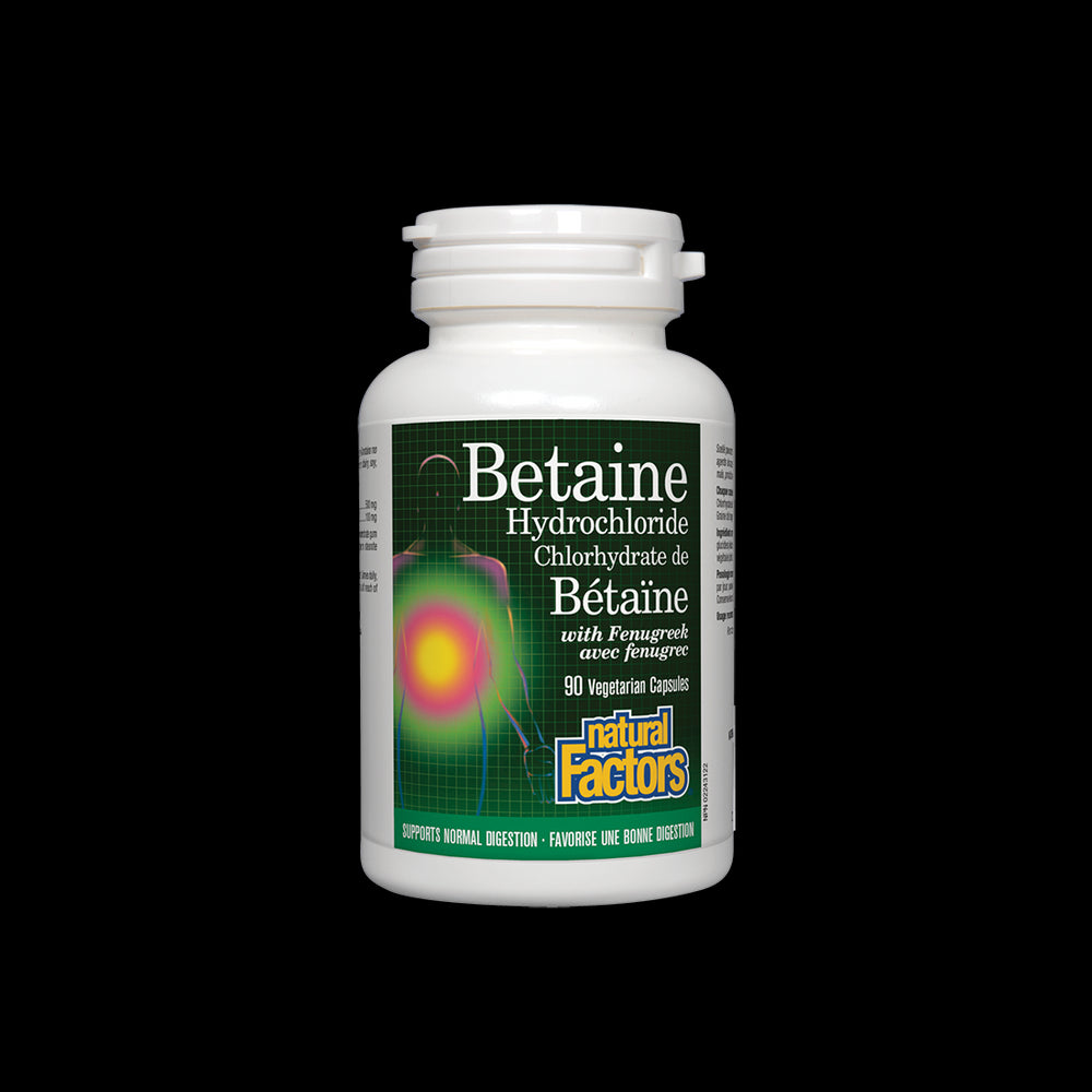 Betain hidroklorid s Fenugreek 500 mg - 90 kapsula