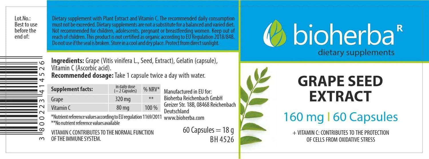 Ekstrakt sjemenki grožđa 280 mg - 60 kapsula