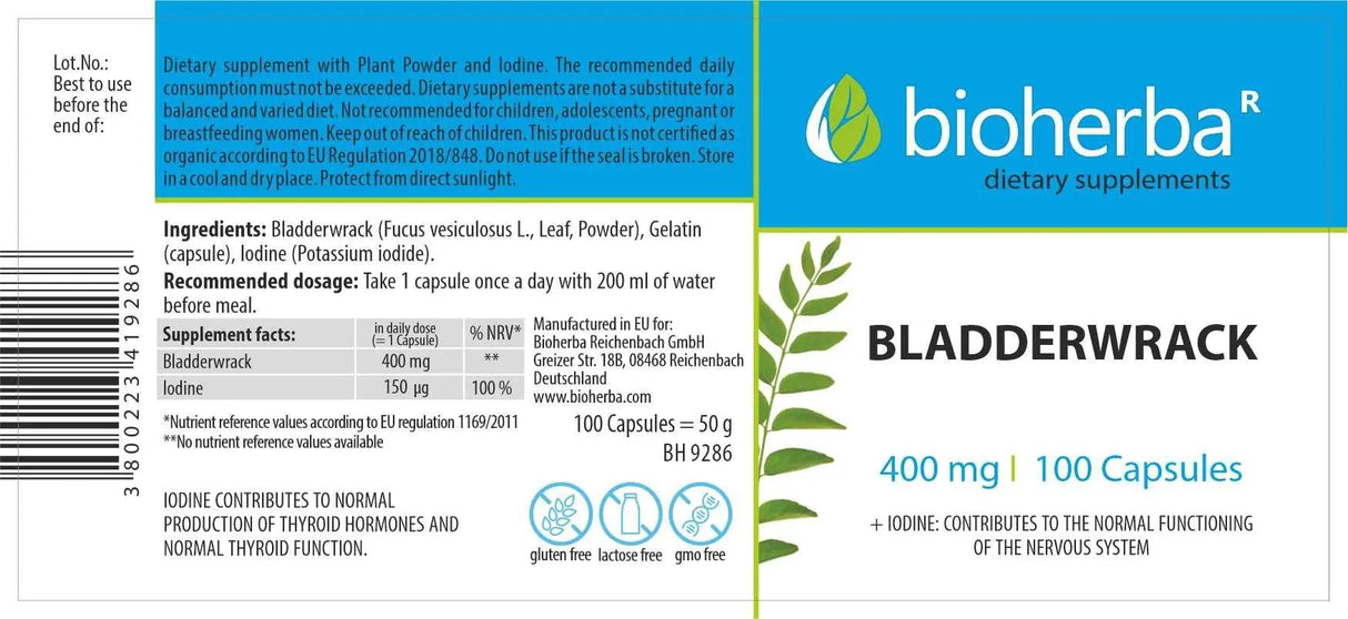 BladderWrack 400 mg - 100 kapsula