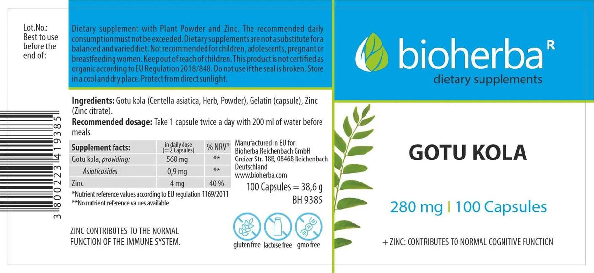 Gotu Kola 280 mg - 100 kapsula