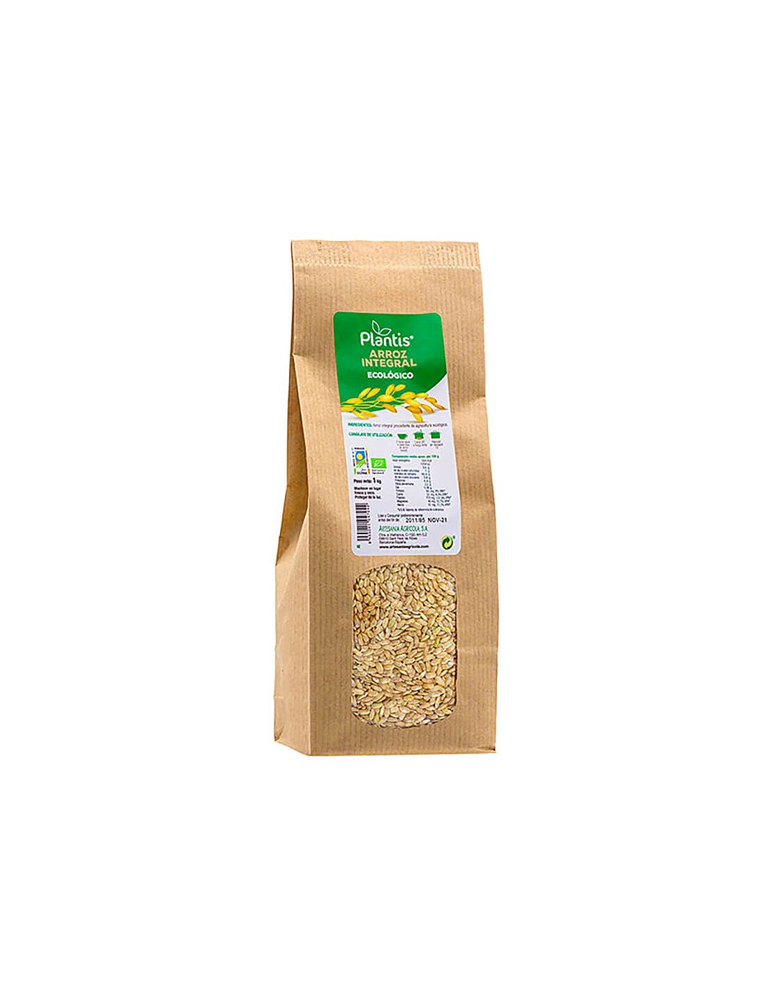 Organic brown rice, 1 kg Artesania - Nutra Best Europe