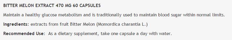 Gorki ekstrakt dinje 470 mg - 60 kapsula