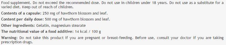 Cvijet i list jastreba 250 mg - 100 kapsula