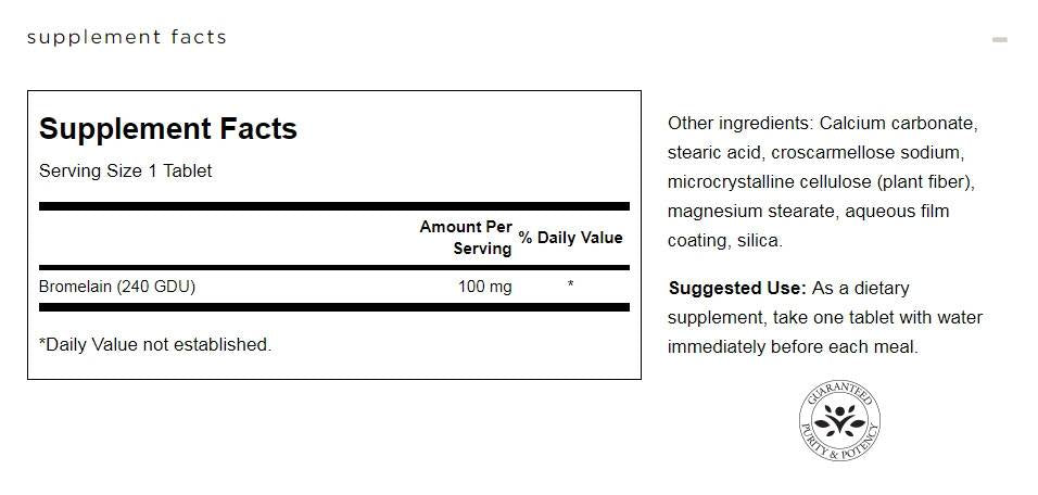 Bromelain 100 mg - 100 tableta