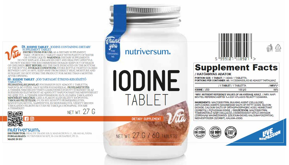 Jod tablet 100 mcg - 60 tableta