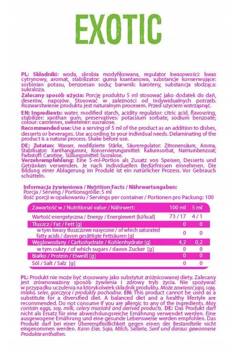 Sirup nula kalorija | Egzotično - 500 ml