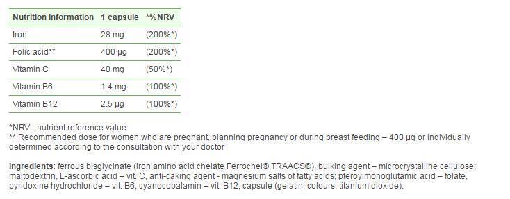 Chela -Ferr Forte - 30 kapsula