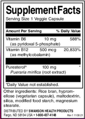 Pueraria Mirifica - Puresterol® | s vitaminom B6 i B -12 - 60 kapsula