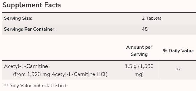 Acetil L -karnitin 750 mg - 90 tableta