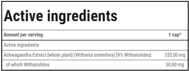 Ashwagandha Max 335 mg - 60 kapsula