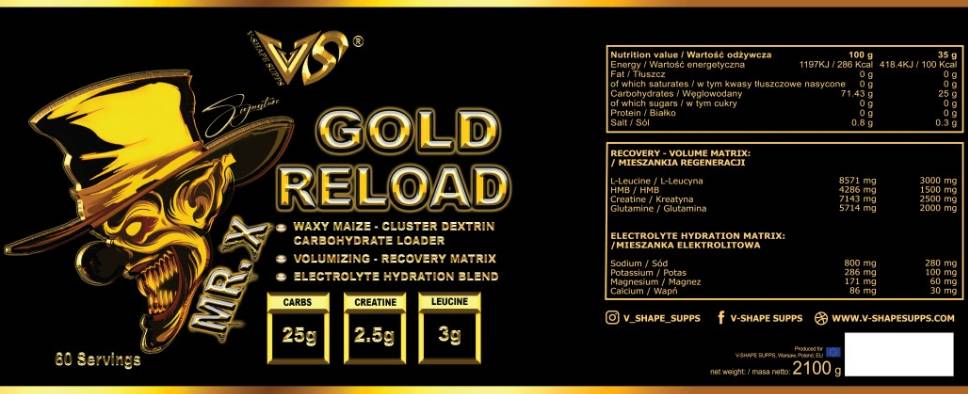 G. X Gold Reload - 2100 grama