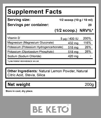 Ketoliti prah | Keto elektroliti - 200 grama