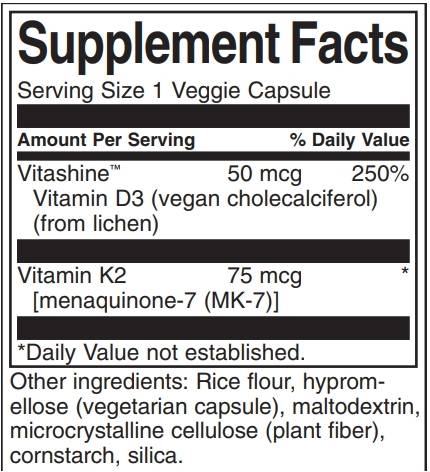 Vitamini D3 i K2 60 kapsula