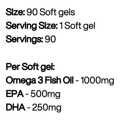 Omega 3 visoka čvrstoća | 500 mg EPA i 250 mg DHA 90 gel kapsule