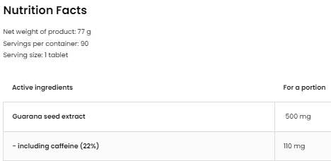 Guarana 90 tableta