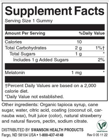 Melatonin niske doze gume 1 mg | Jagoda - 60 tableta za žvakanje