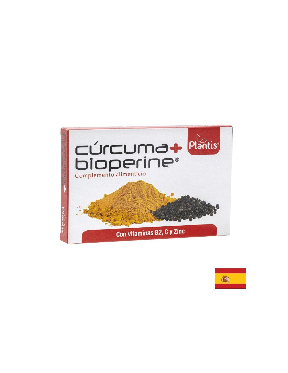Kurkuma + bioperin (s vitaminima B2 i C & cink) - Cúrcuma + Bioperine Plantis®, 60 kapsula