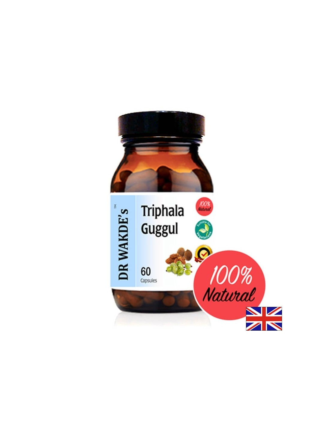 Triphala Guggul (Triphala Guggul) - Za visoki kolesterol, pretilost i hemoroidi, 60 kapsula