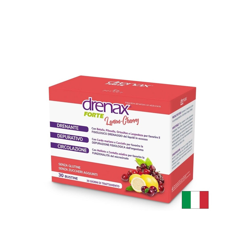Diuretička detoks formula - Drenax - Drenax® s bijelom brezom, crnom ribizom i mišjim ušima, 30 vrećica, limun i trešnje okus