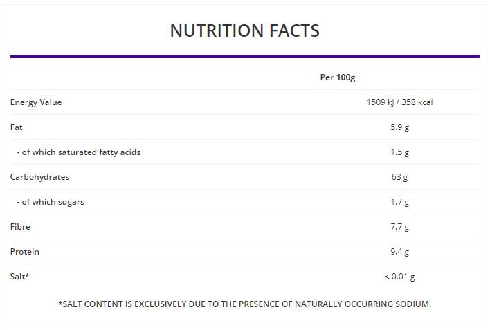 Zobeno brašno cjelovito zrno 1000 grama
