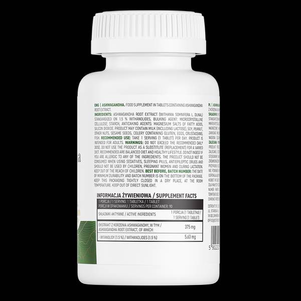 Ashwagandha ekstrakt 375 mg - 90 tableta
