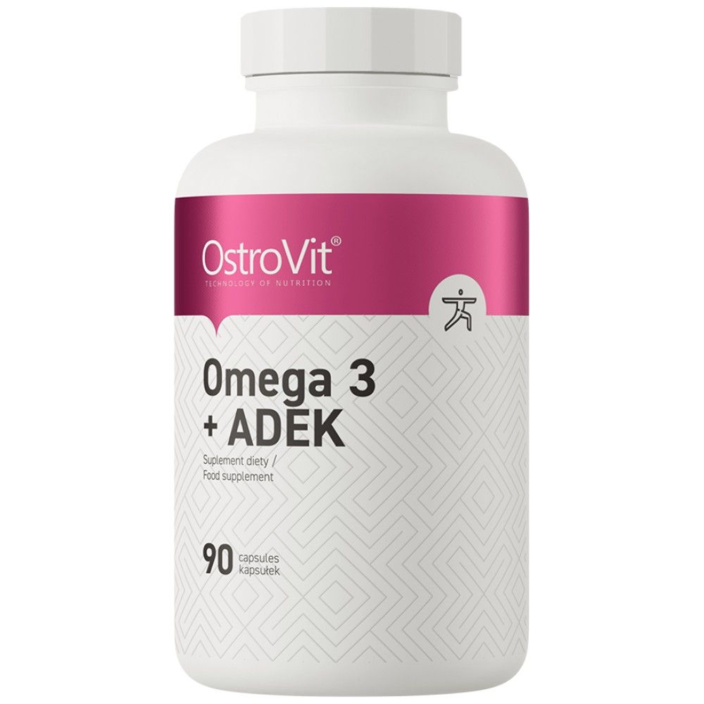 Omega 3 + adek / vitamin a + d + e + k - 90 gel kapsula