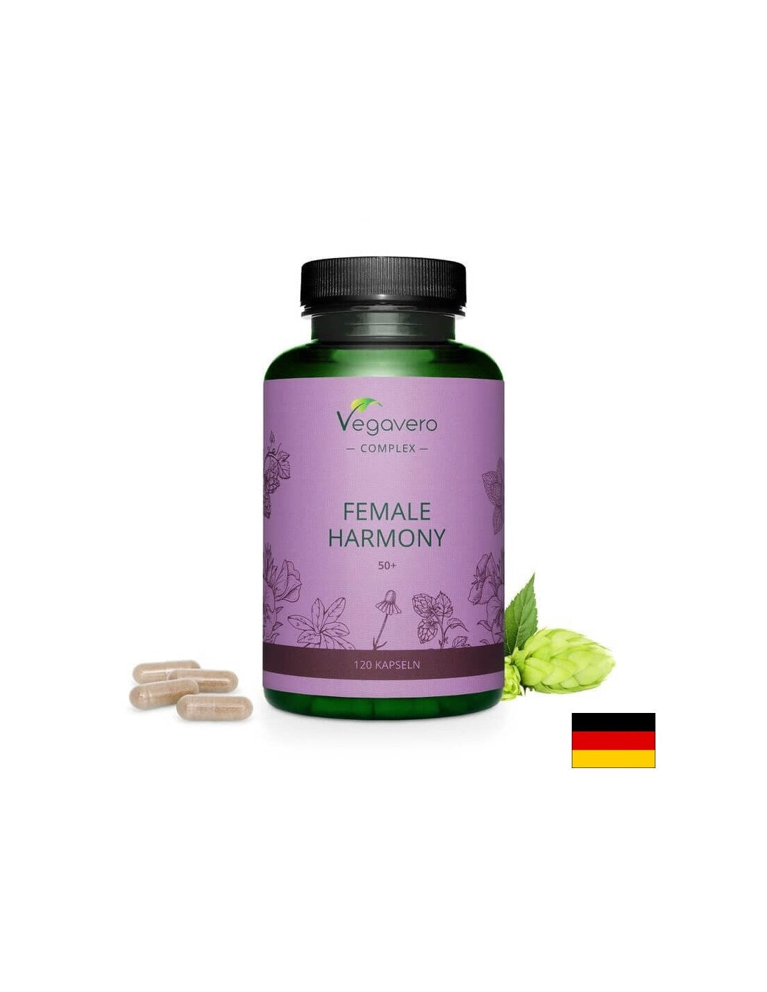 Female Harmony 50+/ Biljni kompleks za žene 50+, 120 kapsula, 100% veganski <tc>Vegavero</tc>