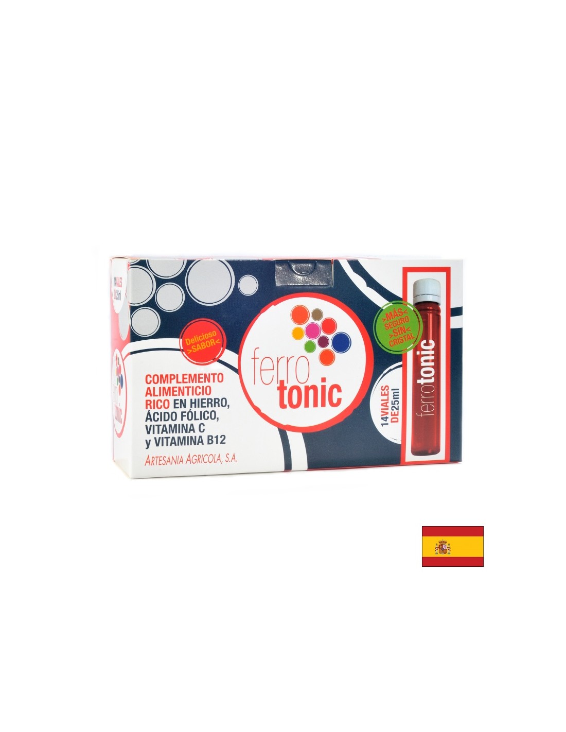 Željezo + folna kiselina i vitamini B12 & c - Ferro tonik - krv tonik, zaštita od anemije i umora, 14 ampula x 25 ml