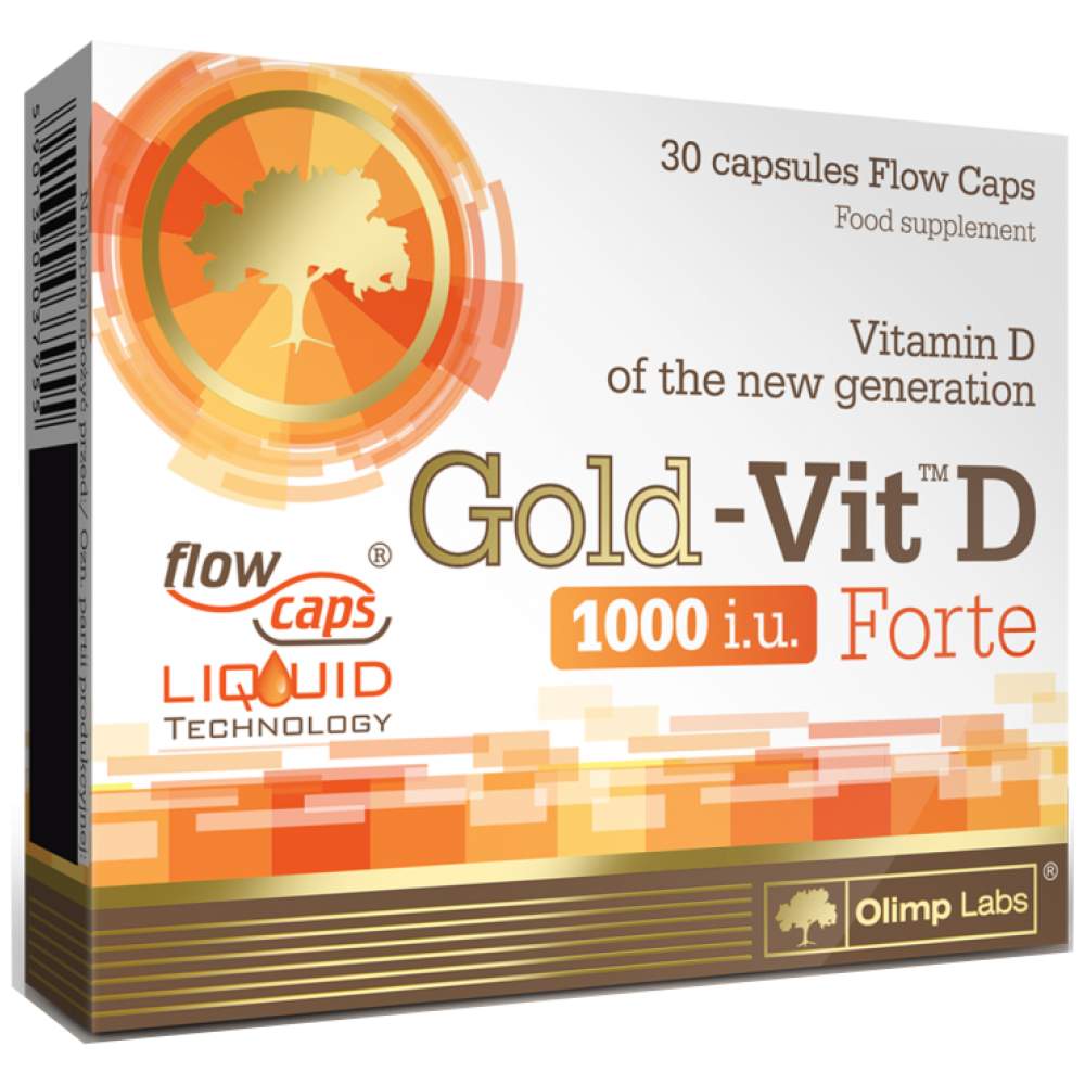 GOLD-Vit D Forte 1000 IU 30 capsules - Nutra Best Europe