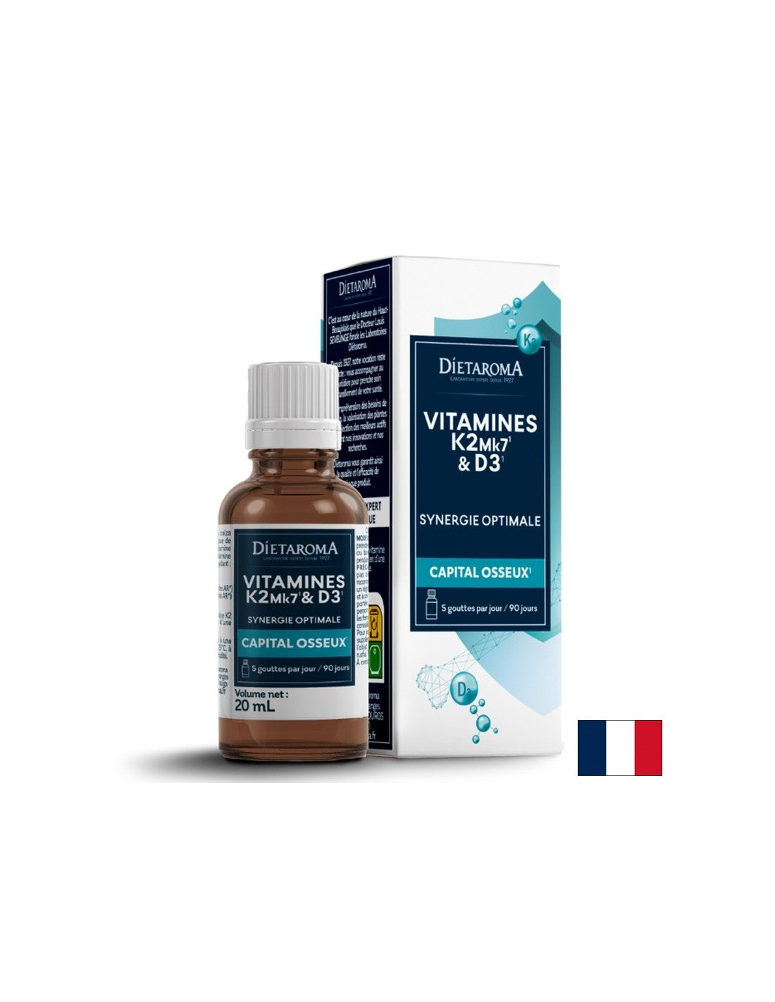 Njega kosti - vitamin D3+ K2, 20 ml kapi