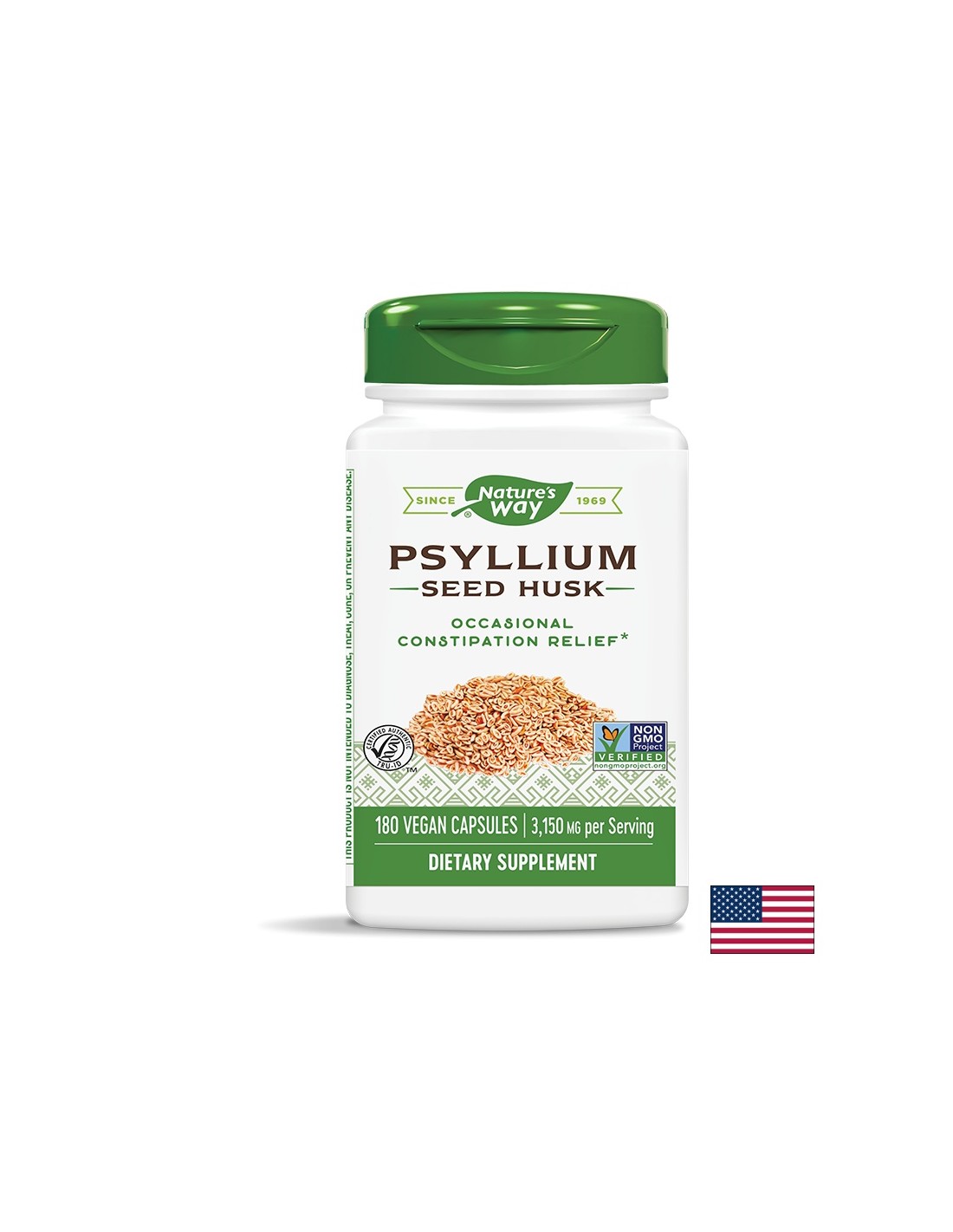 Psyllium Husks 525 mg - 180 kapsula